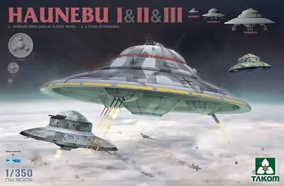 Takom 1/350 WWII German UFO Theories: Haunebu I II & III (3 Kits) • $43.95