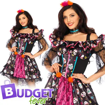 Sugar Skull Ladies Fancy Dress Leg Avenue Adults Mexican Day Of The Dead Costume • £27.49