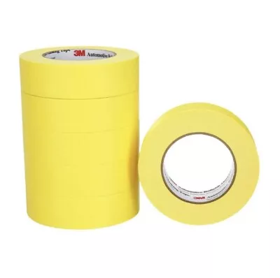 3M 06654 Automotive Refinish Masking Tape 1.5 Inch 6 Rolls Yellow • $39.25