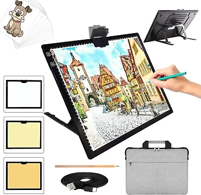 A3 LED Light Pad With Carry Bag  Wireless Rechargeable Light Board W/Stand • $59.50