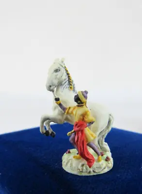 $48 • Buy NIB 1984 SIGNED Olszewski Goebel Miniature MOOR W/ SPANISH HORSE 603-P Figurine