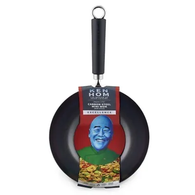 Ken Hom Excellence Non-Stick Carbon Steel Cooking Stir Fry Pan Mini Wok 20cm • £21.99