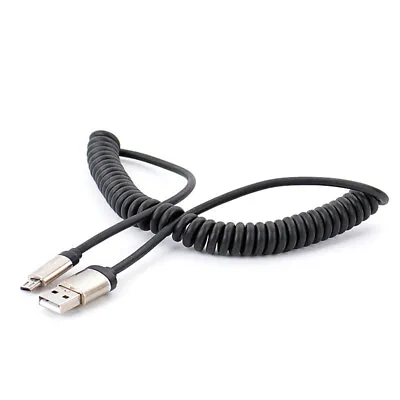 Micro USB Male To Female Data Charge Spring Cable Stretch Adapter Phone Tablet • $3.99
