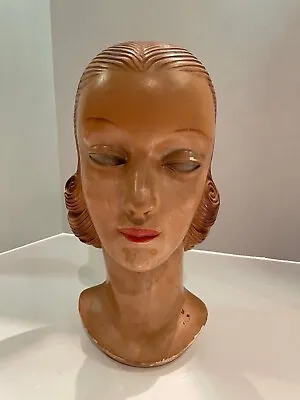 VINTAGE WOMAN MANNEQUIN HEAD 1940-1950's • $150