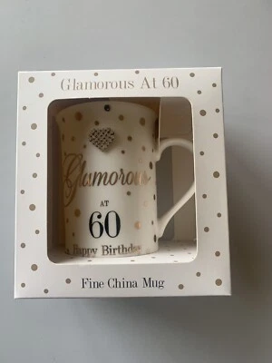 £1 • Buy 60th Birthday Porcelain Mug