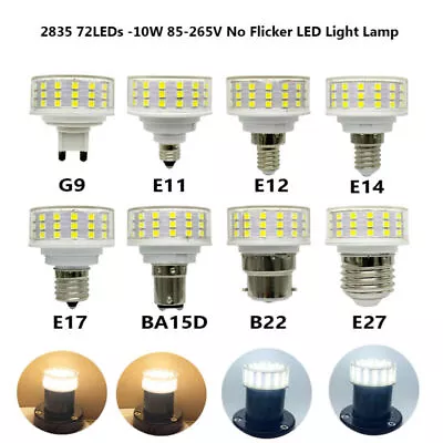 10W E27 G9 BA15D 85-265VAC 2835 Not-Dimmable LED Bulb No Flicker LED Light Lamp • $3.09