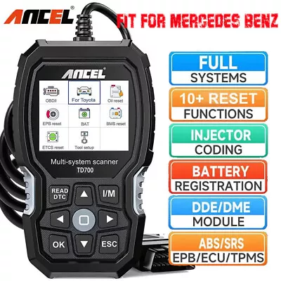 ANCEL BZ700 OBD2 Scanner Fit For Mercedes Benz Car Code Reader Diagnostic Tool  • $89