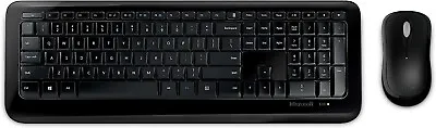Microsoft - Desktop 850 Full-size Wireless Keyboard And Mouse Bundle - Black • $26.99