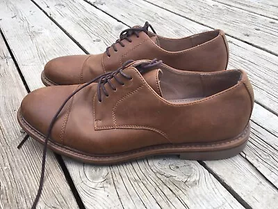 MERONA Brown Faux Leather Oxford Lace Up Shoes Size 10 Men’s • $22.70