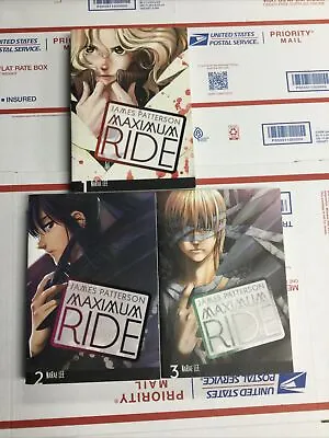 Maximum Ride # 1 2 & 3 James Patterson Manga Series English Lot  • $8.96