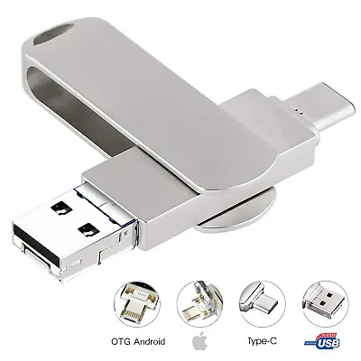 1TB 512GB USB 3.0 Flash Drive Memory Stick Thumb Type C 4 In1 For IPhone OTG PC • $6.14