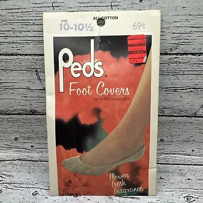Vintage Package Peds Foot Covers Ped-I-Scent 10 - 10 1/2 Prop NOS Shoe 7-8.5 • $9.95