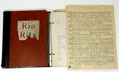 RIO RITA Musical * Vintage Theater Scripts & Production Materials * Music Score • $45