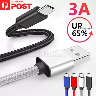 $7.85 • Buy USB-C 3.1 Braided Data FAST Charging Cable For Samsung S21 S20  Ultra S10 S9 S8