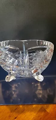 Crystal Clear-Made In Poland 4 Footed Flower Bowl 24% Lead Crystal • $39