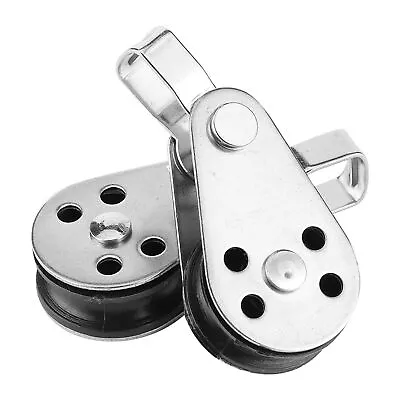 ・Anchor Trolley Kit 2 Stainless Steel Pulleys Blocks Accessories For Marine Boat • $11.59