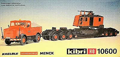 Kaelble ZM + Scheuerle Low Loader + Menck Excavator 1:87 Kibri 10600 Kit • $48.21