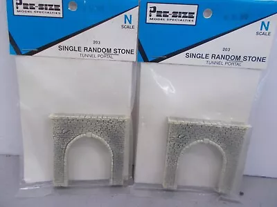 Pre-size # 203 ~ 2 - Single Track Random Stone Tunnel Porals ~n Scale • $8