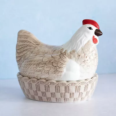 £27.99 • Buy Mason Cash Brown Hen Egg Holder Kitchen Storage Nest Basket Cockerel Chicken