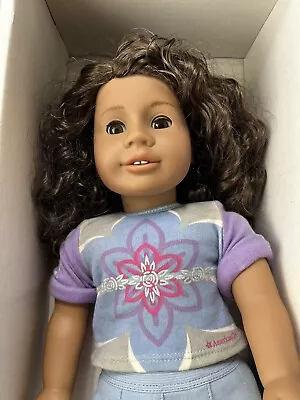 American Girl Truly Me Doll Curly Hair Sleep Eyes 17in Blue Purple HTF Outfit • $84.66
