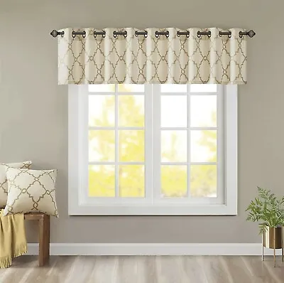 Madison Park Saratoga Window Curtain-1Panel Grommet Top Drapes/Valance-50  X 18  • $14.95