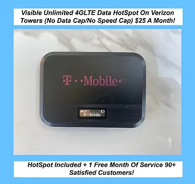 Visible Unlimited Mobile Hotspot Data + Device + SIM CARD - Only $25 A Month • $59.95