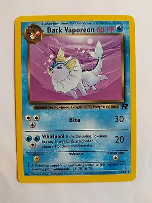 Pokémon TCG Dark Vaporeon Team Rocket 45/82 Regular Unlimited Uncommon • $1.75