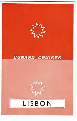 MK-170 Cunard Cruises Lisbon Travel Information Guide Book Vintage 1950's-60s • $17.50