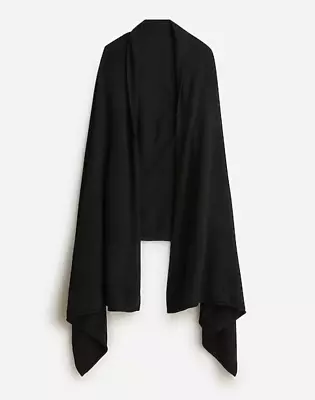 NEW JCrew Oversized Cashmere Wrap Scarf Travel Scarf/Wrap 100% Cashmere Black • $159.99