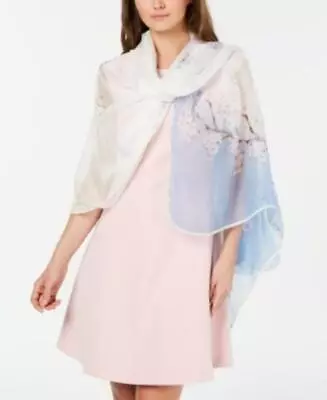 MSRP $38 Cejon Cherry Blossom Oversized Wrap Blue One Size • $26.39