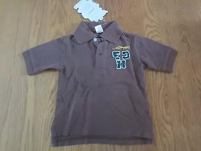 NWT Ed Hardy Brown Bull Dog Polo Shirt Boys Size 4 • $9