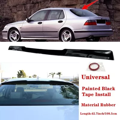 42.7in Universal Fit For Saab 9-5 1999-2005 Rear Window Roof Spoiler Wing Black • $35.87