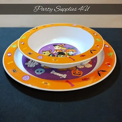 Paw Patrol Halloween Plastic Bowl & Plate Set/Melamine/Snack/Gift/Trick/Treat • £3.99