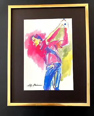 Leroy Neiman +  Seve Ballesteros + Circa 1970's + Signed Print Framed • $149