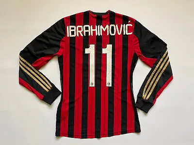 Ac Milan Italy 2013/2014 Home Football Shirt Camiseta Adidas #11 Ibrahimovic • £250