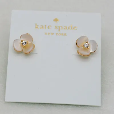 Cute Gold Plated Flowers Post Stud Pierced Jacket Earrings Kate Ks Spade Jewelry • $14.99