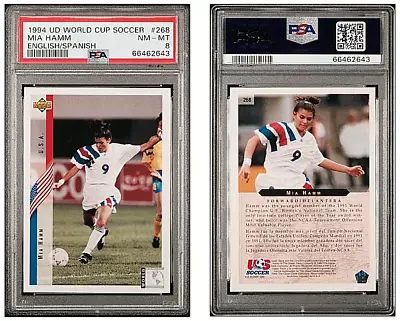 1994 Upper Deck World Cup Soccer English/Spanish #268 MIA HAMM  PSA 8 NM-MT • $29.99