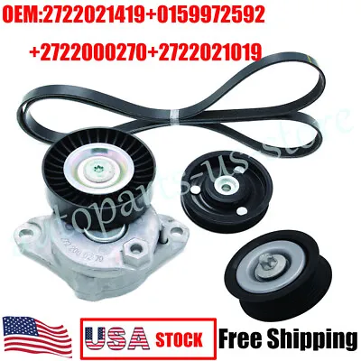 4pcs Belt Tensioner With  Pulley Idler Pulley For Mercedes-Benz C300 E350 ML350 • $48.87