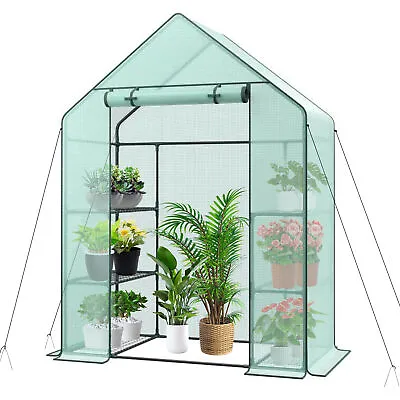 6 Shelves Greenhouse Portable Mini Walk In Outdoor MINI Planter House 3 Tiers  • $45.58