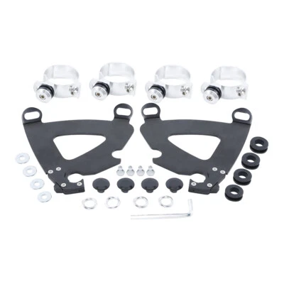 $33.62 • Buy New Black 49mm Gauntlet Fairing Trigger Lock Mount For Harley Dyna FXD FXDL FXDC