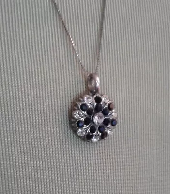 MARIANA Guardian Angel 2 Sided Swarovski Crystal St. Silver 18  Charm Necklace • $59.95