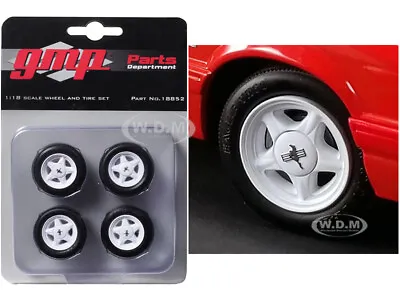 Pony Wheels And Tires Set Of 4 Pcs From  1992 Ford Mustang Lx  1/18 By Gmp 18852 • $16.99