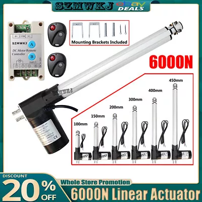 Electric 6000N 1320lbs Lift Heavy Duty DC12V Linear Actuator W/ Motor Controller • $19.99