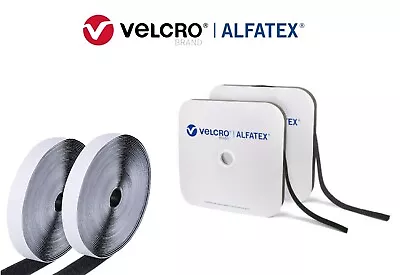 VELCRO® BASICS | ALFATEX Hook & Loop Self Adhesive Tape Sticky Back Roll Strips • £2.15