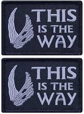 This Is The Way Mandalorian Mudhorn Embroidered Patch | 2PC  Hook Backing  3 X2  • $13.99