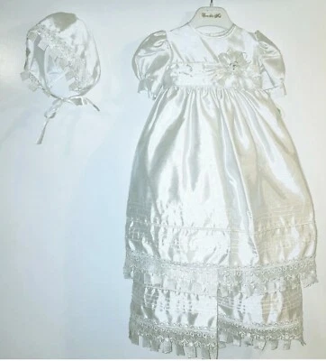 £6 • Buy Couche Tot Spanish Style Ivory Christening Gown Size 6-9 Months