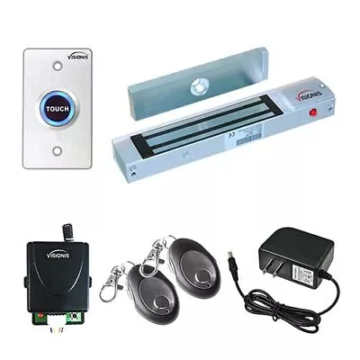 Visionis Door Entry Mag Lock System Kit Wireless Receiver Remote Exit Button • $81.77