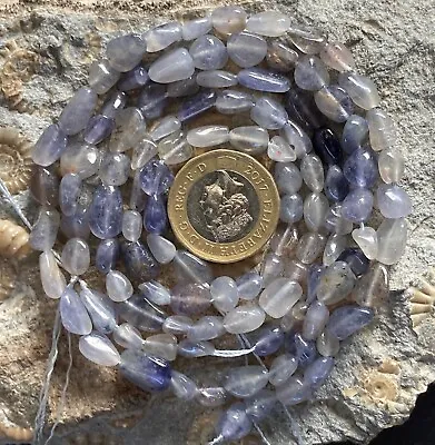 Iolite - Semi Precious - Gemstone Beads - 41cm Strand - Jewellery Making • £7.45