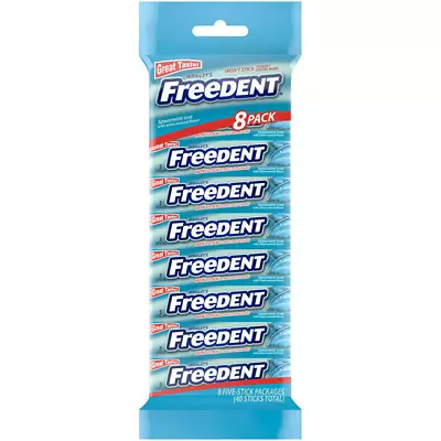 Wrigley's Freedent Spearmint Chewing Gum - 5 Stick Pack (Pack Of 8) • $19.99