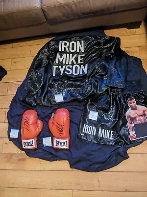 Mike Tyson Signed Memorabilia (Gloves Robe Shorts) PSA/DNA COA !!! • $880
